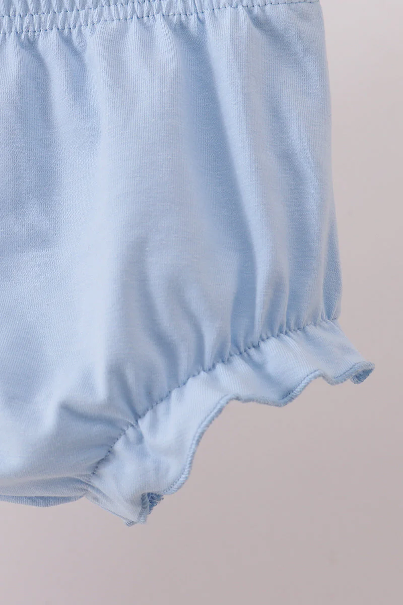 Seashell Stripe Embroidered Bloomer Set - Image 3