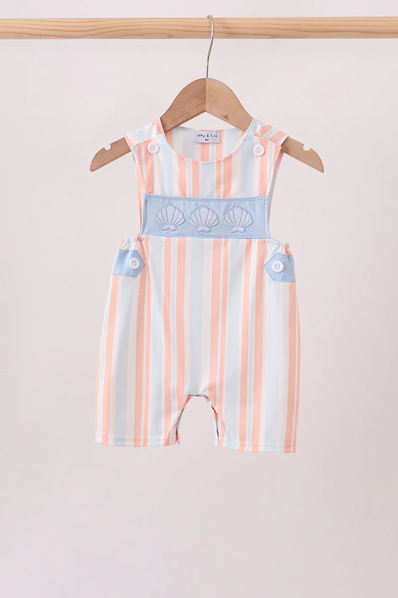 Seashell Stripe Embroidered Jon Jon