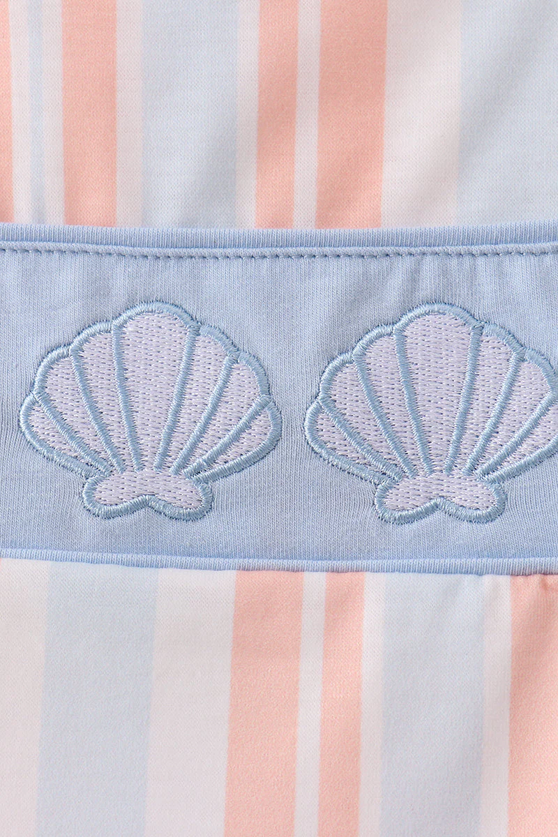 Seashell Stripe Embroidered Jon Jon - Image 2