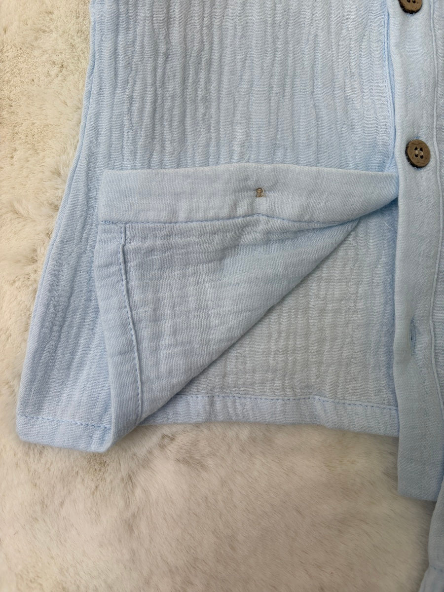 Premium Sky muslin boy shorts set - Image 5