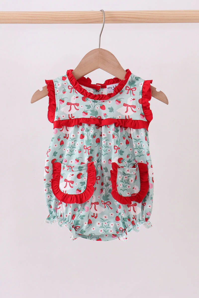 Strawberry Goose Ruffle Bubble