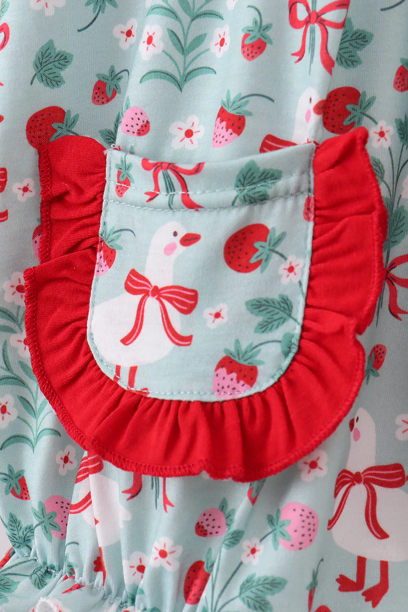 Strawberry Goose Ruffle Bubble - Image 3