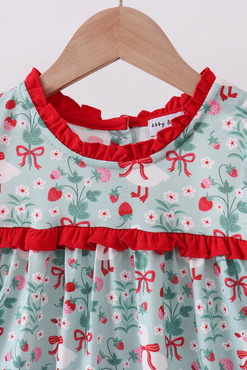 Strawberry Goose Ruffle Ruffle Dress - Image 2
