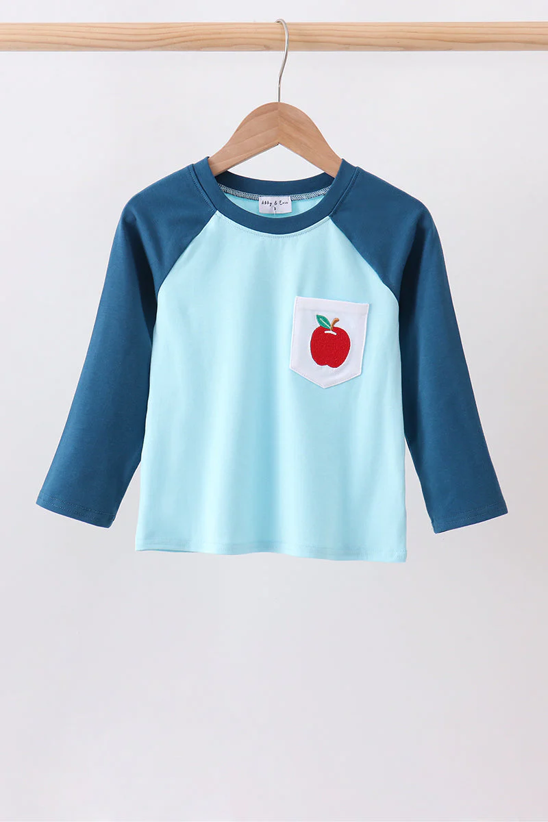 Teal Apple Embroidered Top - Image 2