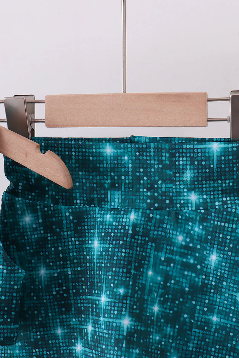 Teal glitter skort set - Image 3