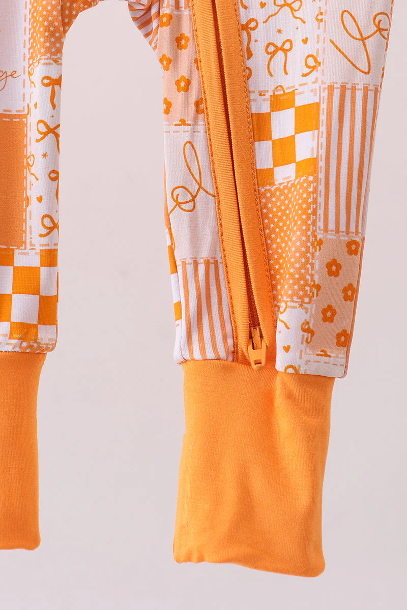 Tennessee floral checkered long sleeve bamboo romper - Image 2