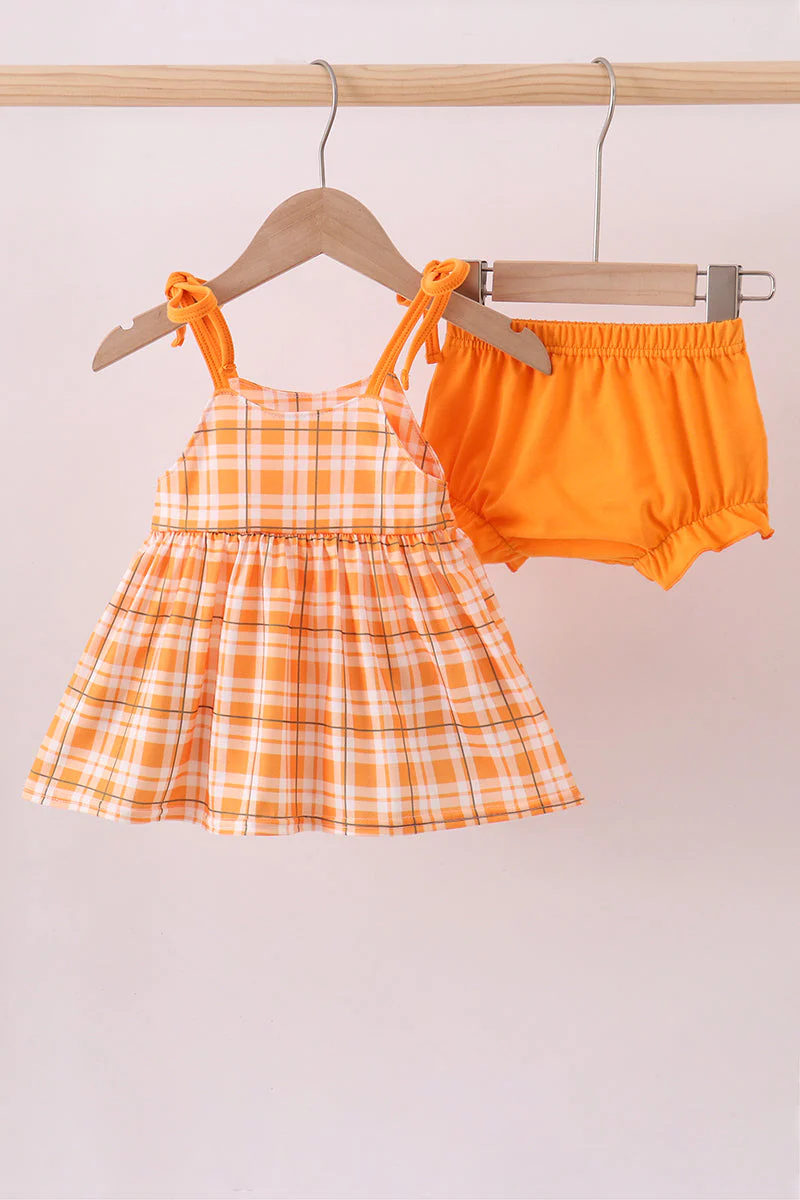Tennessee Go vols applique plaid bloomer set - Image 5