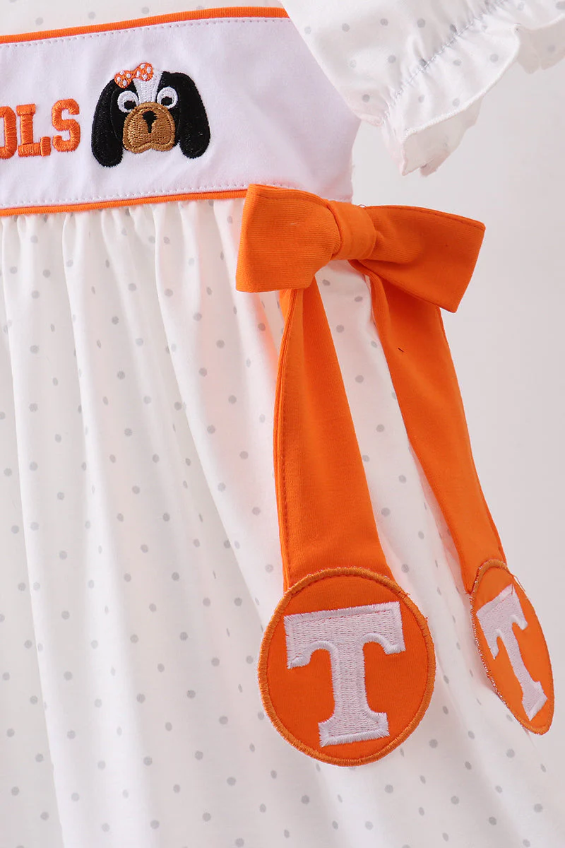Tennessee go vols embroidery bow dress - Image 3