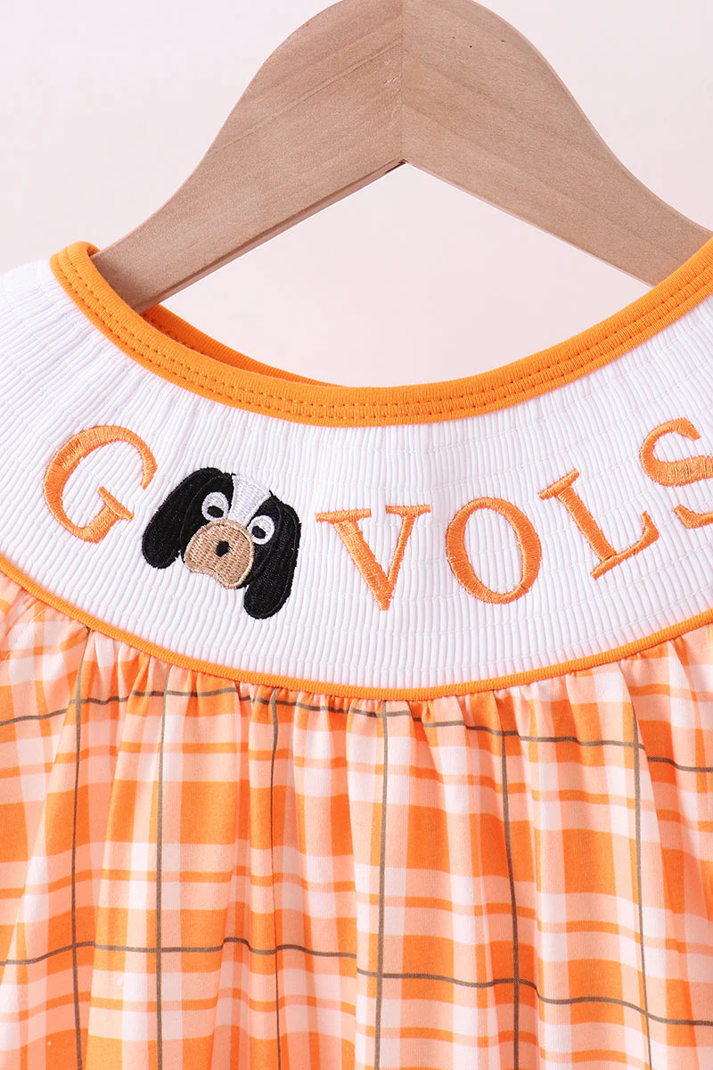 Tennessee Go vols smocked plaid dress - Image 2