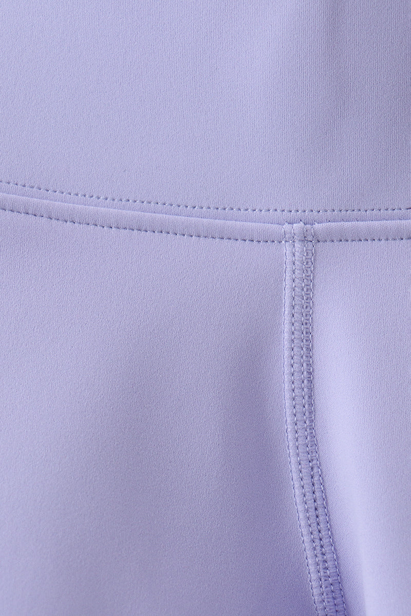 Violet Scalloped Yoga Active Leggings - Image 4