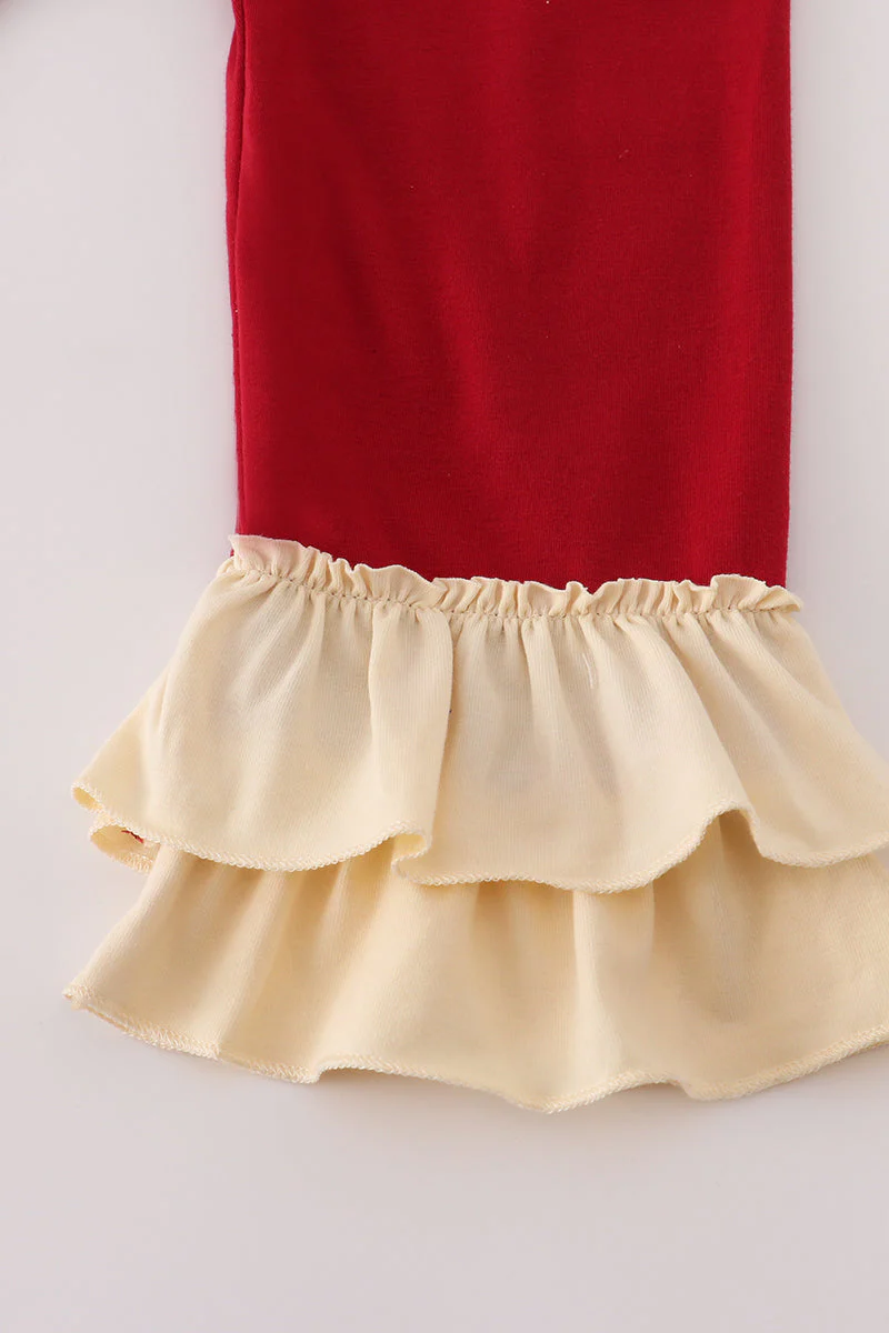 Wheat embridery ruffle pants set - Image 4
