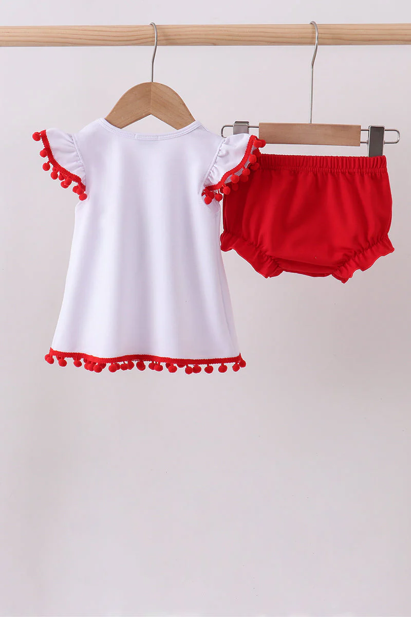 White bow sequin bloomer set - Image 5