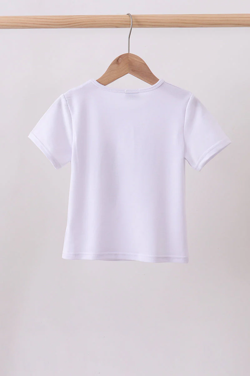 White bow sequin mom&me top - Image 6