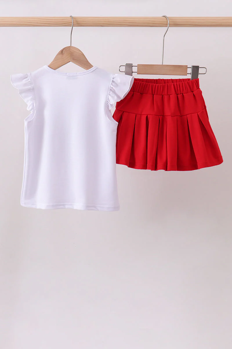White bow sequin skort set - Image 4