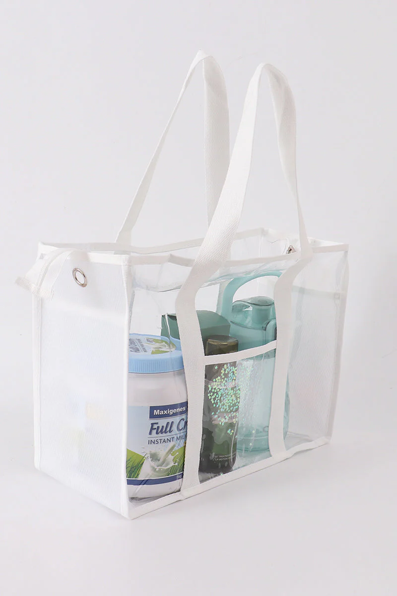 White clear waterproof beach travel bag - Image 4