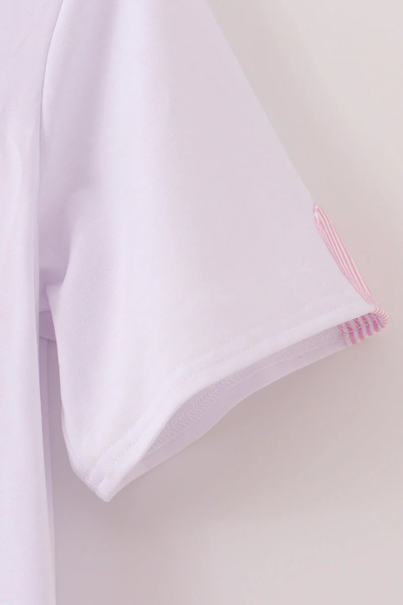 White mermaid embroidery cover up mom & me - Image 10