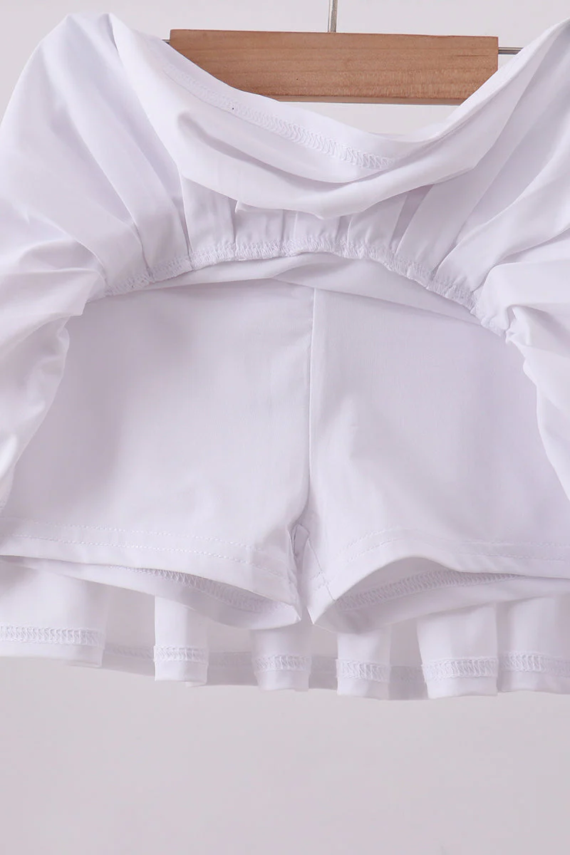 White pleated skort - Image 4