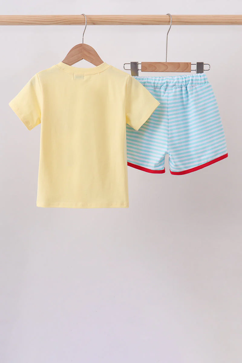 Yellow Apple Embroidery Pocket Set - Image 5