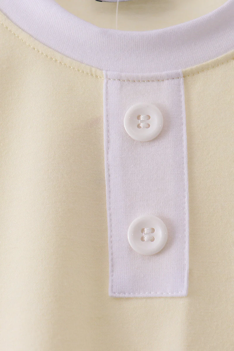 Yellow cross embroidery top - Image 3