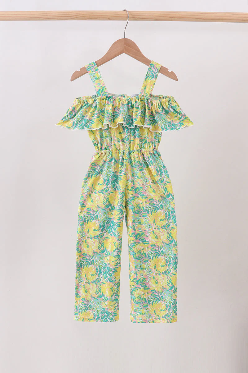 Yellow Lily Floral Jumpsuit