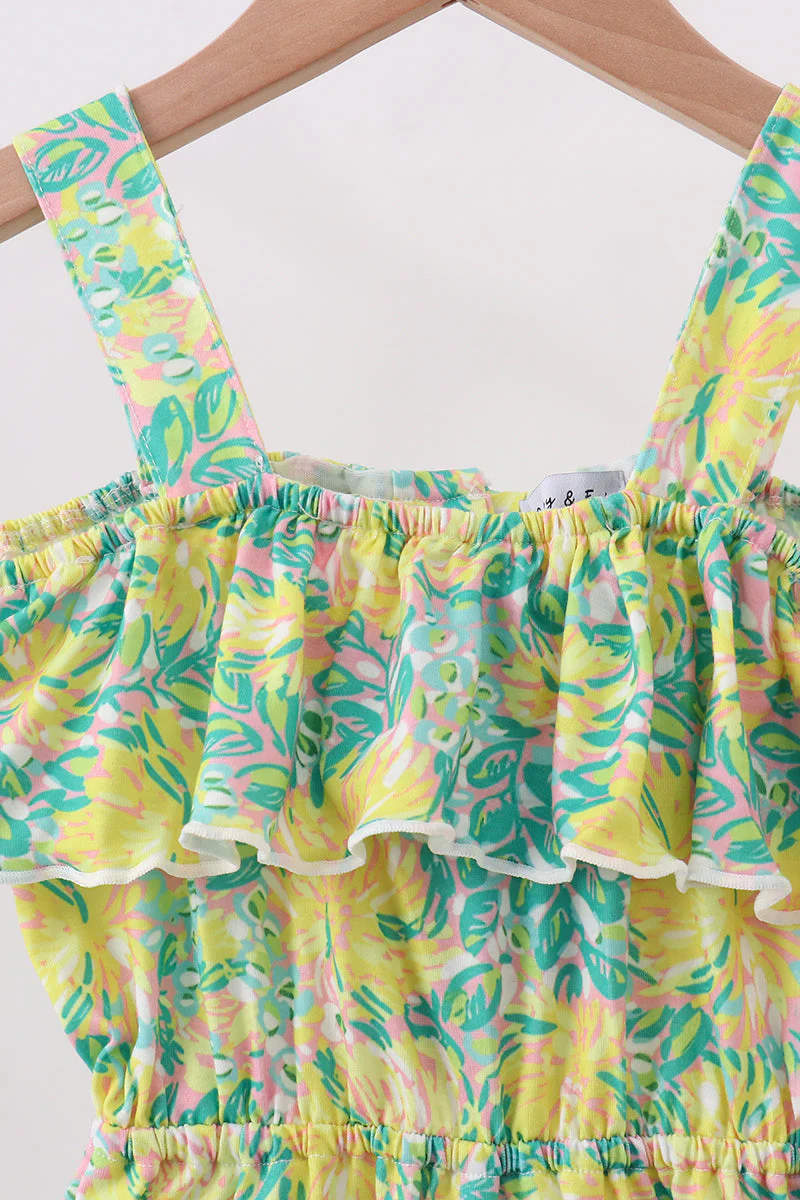 Yellow Lily Floral Jumpsuit - Image 2