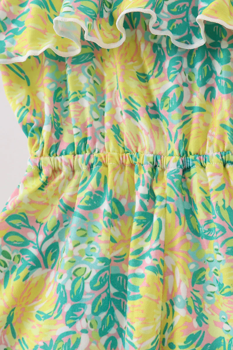 Yellow Lily Floral Jumpsuit - Image 4