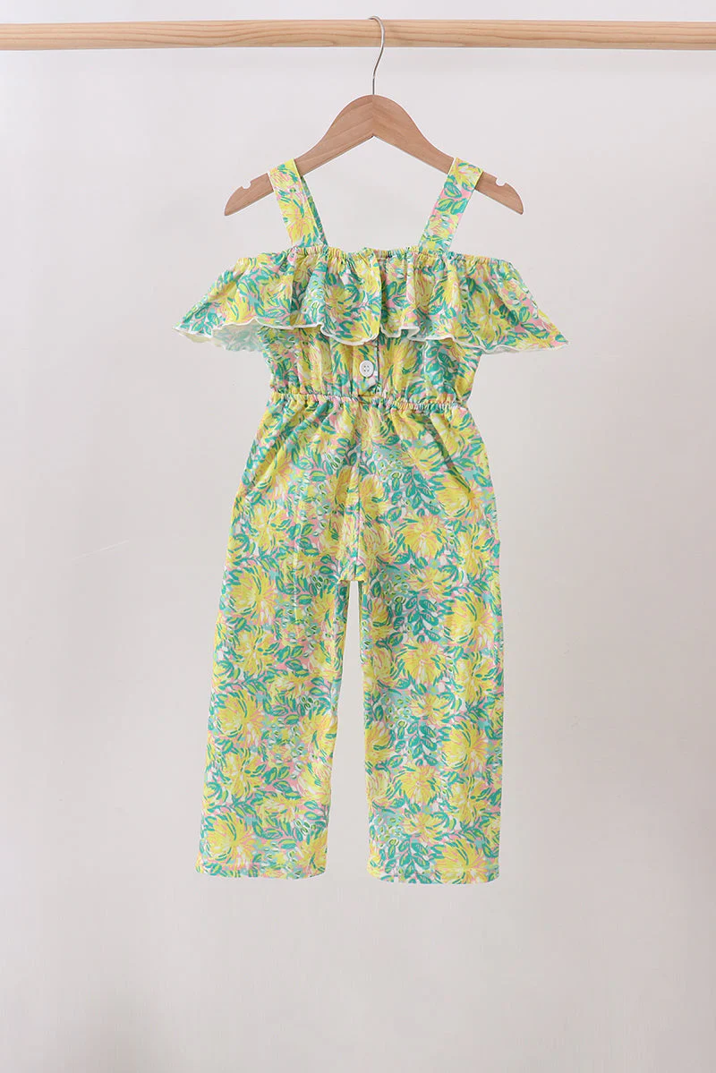 Yellow Lily Floral Jumpsuit - Image 5